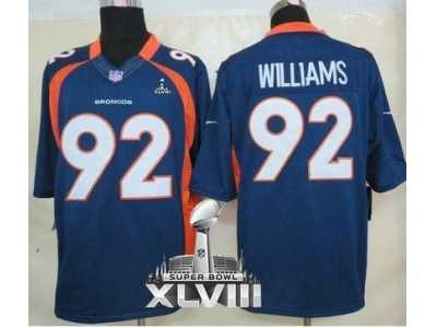 Nike Denver Broncos #92 Sylvester Williams Navy Blue Alternate Super Bowl XLVIII NFL Limited Jersey