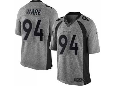 Nike Denver Broncos #94 DeMarcus Ware Gray Men's Stitched NFL Limited Gridiron Gray Jersey