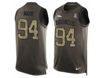 Nike Denver Broncos #94 DeMarcus Ware Green Men's Stitched NFL Limited Salute To Service Tank Top Jersey