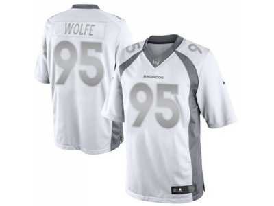 Nike Denver Broncos #95 Derek Wolfe White Men's Stitched NFL Limited Platinum Jersey