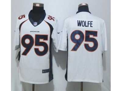 Nike Denver Broncos #95 Derek Wolfe White Men's Stitched NFL New Limited Jersey
