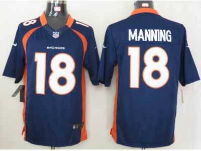 Nike NFL Denver Broncos #18 Peyton Manning Blue Jerseys(Limited)