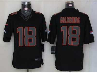 Nike NFL Denver Broncos #18 manning black Jerseys(Limited)