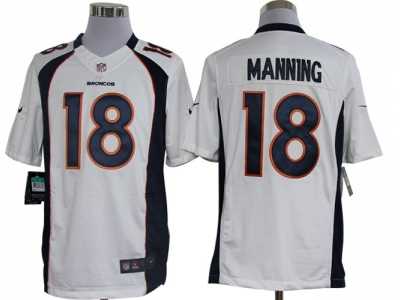 Nike NFL Denver Broncos #18 manning white Jerseys(Limited)