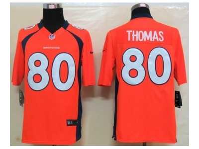 Nike denver broncos #80 thomas orange Jersey[Limited]