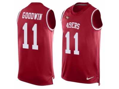 Men's Nike San Francisco 49ers #11 Marquise Goodwin Limited Red Player Name & Number Tank Top NFL Jersey