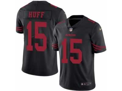 Men's Nike San Francisco 49ers #15 Josh Huff Limited Black Rush NFL Jersey