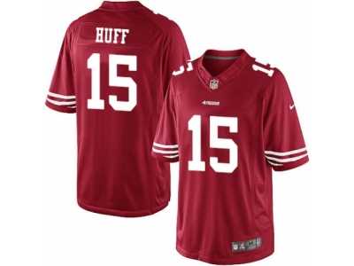 Men's Nike San Francisco 49ers #15 Josh Huff Limited Red Team Color NFL Jersey