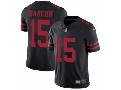 Men's Nike San Francisco 49ers #15 Pierre Garcon Vapor Untouchable Limited Black NFL Jersey
