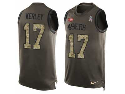 Men's Nike San Francisco 49ers #17 Jeremy Kerley Limited Green Salute to Service Tank Top NFL Jersey