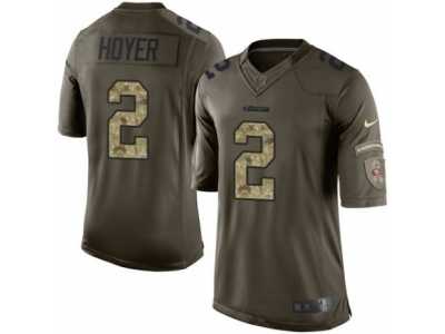 Men's Nike San Francisco 49ers #2 Brian Hoyer Limited Green Salute to Service NFL Jersey