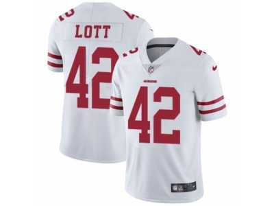 Men's Nike San Francisco 49ers #42 Ronnie Lott Vapor Untouchable Limited White NFL Jersey