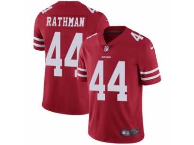 Men's Nike San Francisco 49ers #44 Tom Rathman Vapor Untouchable Limited Red Team Color NFL Jersey