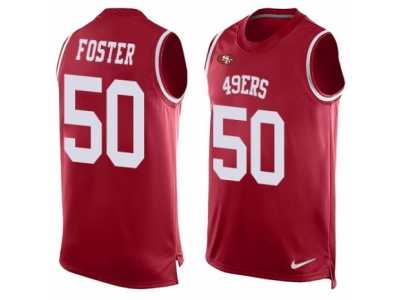 Men's Nike San Francisco 49ers #50 Reuben Foster Limited Red Player Name & Number Tank Top NFL Jersey