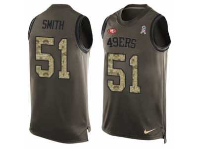 Men's Nike San Francisco 49ers #51 Malcolm Smith Limited Green Salute to Service Tank Top NFL Jersey
