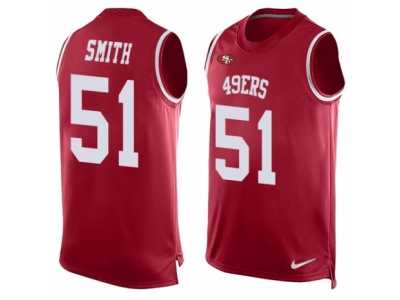 Men's Nike San Francisco 49ers #51 Malcolm Smith Limited Red Player Name & Number Tank Top NFL Jersey
