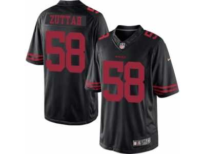 Men's Nike San Francisco 49ers #58 Jeremy Zuttah Limited Black NFL Jersey