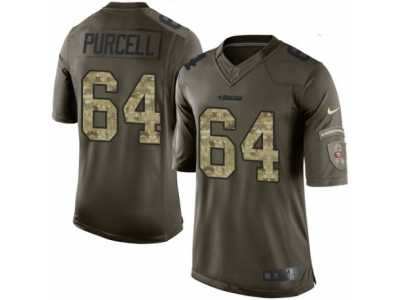 Men's Nike San Francisco 49ers #64 Mike Purcell Limited Green Salute to Service NFL Jersey