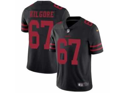 Men's Nike San Francisco 49ers #67 Daniel Kilgore Vapor Untouchable Limited Black NFL Jersey