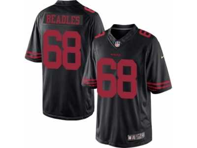 Men's Nike San Francisco 49ers #68 Zane Beadles Limited Black Alternate NFL Jersey