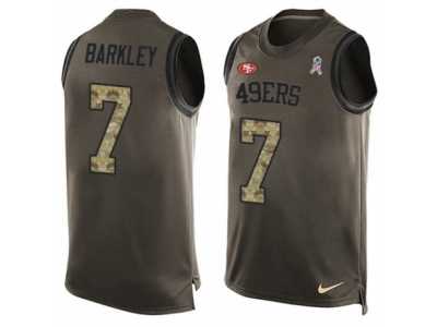 Men's Nike San Francisco 49ers #7 Matt Barkley Limited Green Salute to Service Tank Top NFL Jersey
