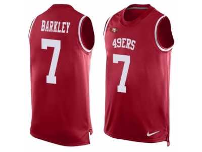 Men's Nike San Francisco 49ers #7 Matt Barkley Limited Red Player Name & Number Tank Top NFL Jersey