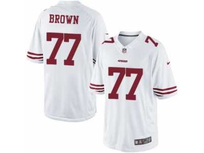 Men's Nike San Francisco 49ers #77 Trent Brown Limited White NFL Jersey
