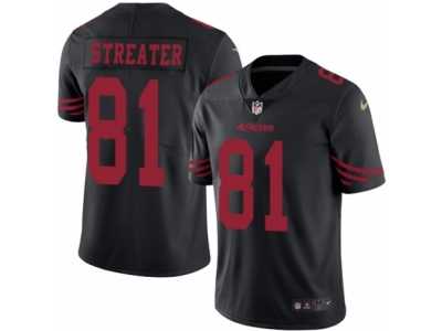 Men's Nike San Francisco 49ers #81 Rod Streater Limited Black Rush NFL Jersey