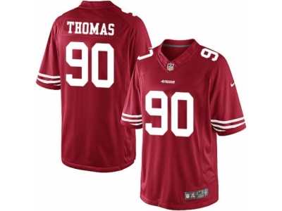 Men's Nike San Francisco 49ers #90 Solomon Thomas Limited Red Team Color NFL Jersey