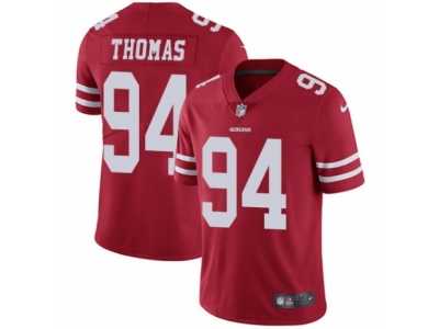 Men's Nike San Francisco 49ers #94 Solomon Thomas Vapor Untouchable Limited Red Team Color NFL Jersey