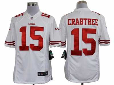 Nike NFL San Francisco 49ers #15 Michael Crabtree White jerseys(Limited)