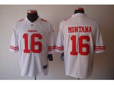 Nike NFL San Francisco 49ers #16 Joe Montana white jerseys(Limited)