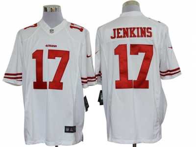 Nike NFL San Francisco 49ers #17 A.J. Jenkins White jerseys(Limited)