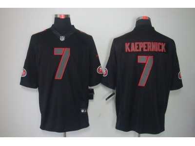 Nike NFL San Francisco 49ers #7 Colin Kaepernick black jerseys[Impact Limited]
