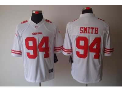 Nike NFL San Francisco 49ers #94 Justin Smith White jerseys(Limited)