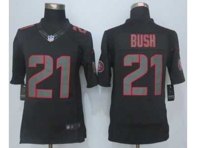 Nike San Francisco 49ers #21 Reggie Bush black Jerseys(Impact Limited)