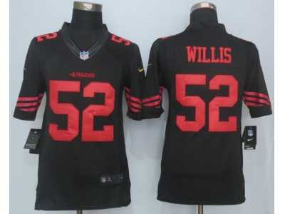 Nike San Francisco 49ers #52 Willis Black Jerseys(Limited)