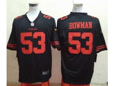 Nike San Francisco 49ers #53 NaVorro Bowman Black Jerseys(Game)