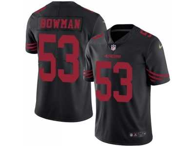 Nike San Francisco 49ers #53 NaVorro Bowman Black Men's Stitched NFL Limited Rush Jersey