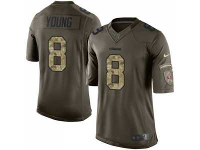 Nike San Francisco 49ers #8 Steve Young Green Salute to Service Jerseys(Limited)