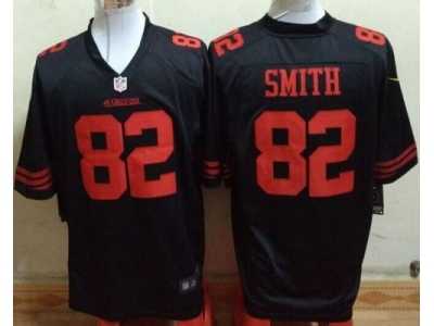 Nike San Francisco 49ers #82 Torrey Smith Black Jerseys(Game)