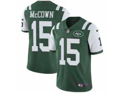 Men's Nike New York Jets #15 Josh McCown Vapor Untouchable Limited Green Team Color NFL Jersey