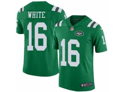 Men's Nike New York Jets #16 Myles White Limited Green Rush NFL Jersey