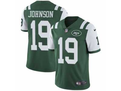 Men's Nike New York Jets #19 Keyshawn Johnson Vapor Untouchable Limited Green Team Color NFL Jersey