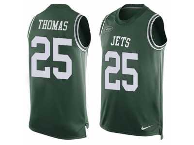 Men's Nike New York Jets #25 Shamarko Thomas Limited Green Player Name & Number Tank Top NFL Jersey