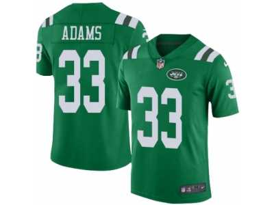 Men's Nike New York Jets #33 Jamal Adams Limited Green Rush NFL Jersey