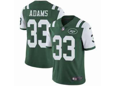 Men's Nike New York Jets #33 Jamal Adams Vapor Untouchable Limited Green Team Color NFL Jersey