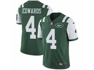 Men's Nike New York Jets #4 Lac Edwards Vapor Untouchable Limited Green Team Color NFL Jersey