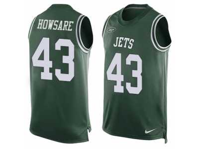Men's Nike New York Jets #43 Julian Howsare Limited Green Player Name & Number Tank Top NFL Jerseyy