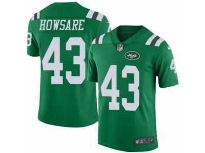 Men's Nike New York Jets #43 Julian Howsare Limited Green Rush NFL Jersey